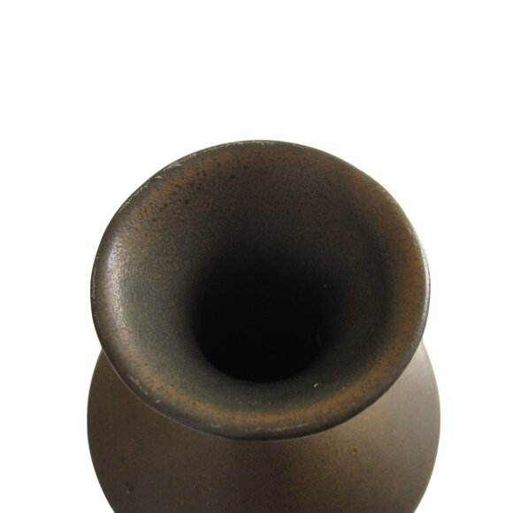 Vintage Hyalyn Mid Century Tall Vase Orange Floral Scandinavian Design Pottery - Picture 2 of 6